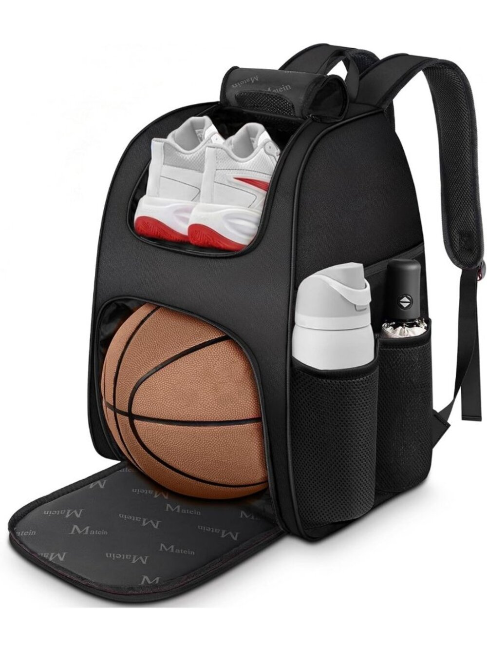 Durable Sports Bag with Ball Holder & Shoe Compartment - Perfect for Basketball